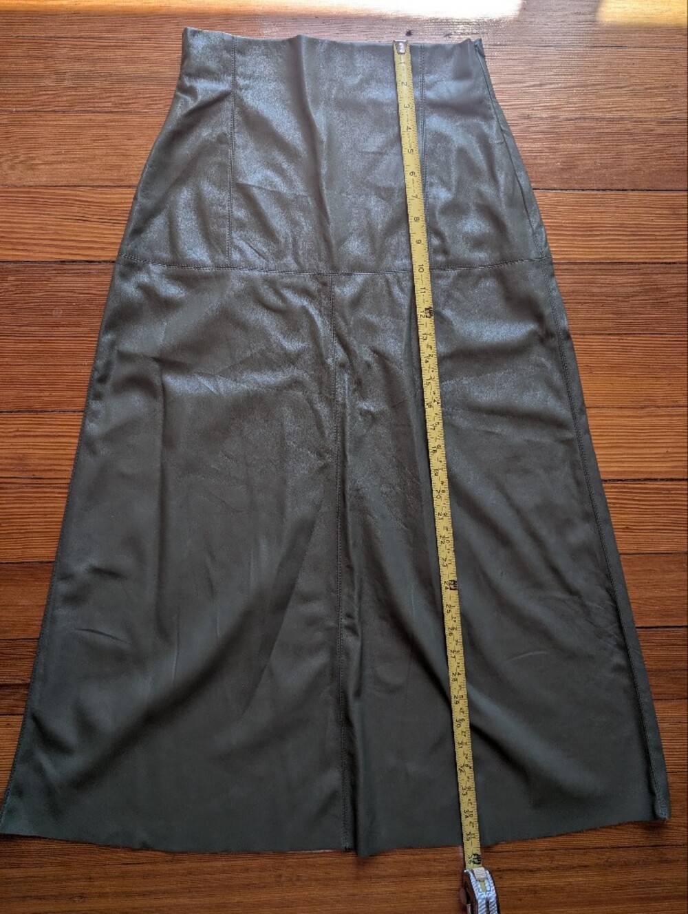 Zara Faux Leather Midi Skirt - Picture 7 of 10